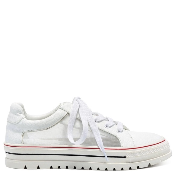 Size 8 Bright White Mesh Jessica Simpson Jayxe Sneaker converse chucks style - Picture 1 of 13